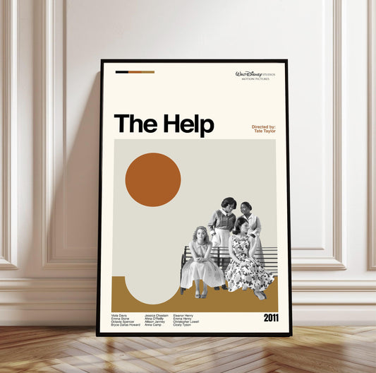 The Help Movie Poster: Mid-Century Modern Minimalist Art Print