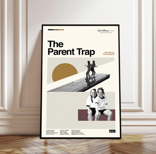 The Parent Trap Movie Poster: Mid-Century Modern Minimalist Art Print