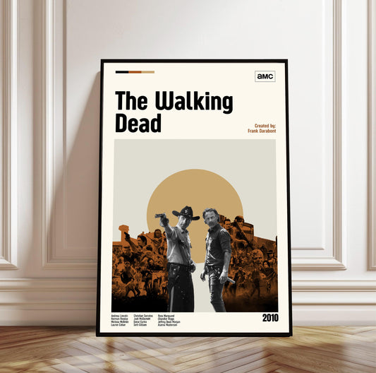 The Walking Dead Poster - Tv Series Poster - Midcentury Modern Art - Minimalist Print - Retro Poster - Vintage Print Art - Gifts for him