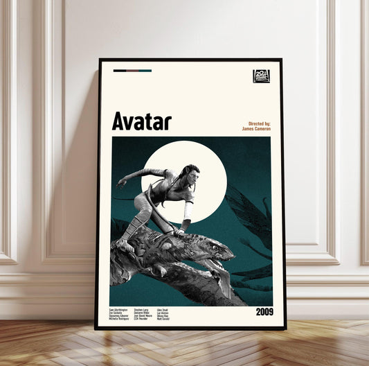 Avatar Poster - Movie Poster - Midcentury Modern Art - Minimalist Print - Retro Poster - Vintage Print Art - Wall Art - Gifts for him