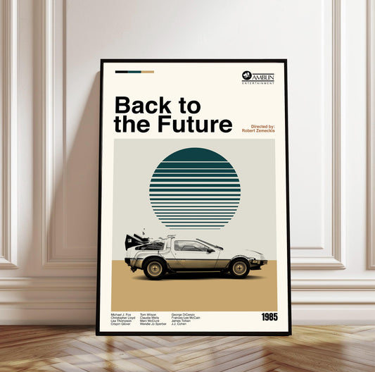 Back to the Future Poster – Minimalist Movie Art Print