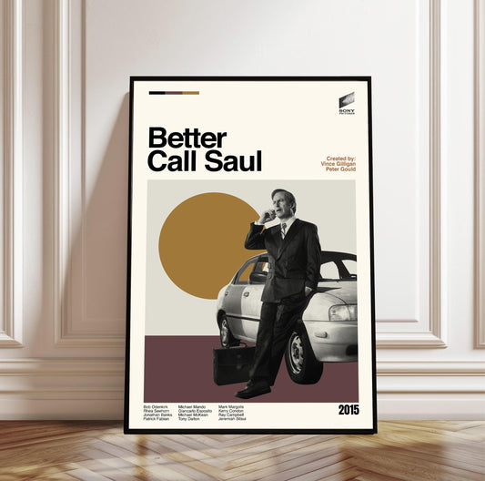 Better Call Saul Poster - Tv Series Poster - Midcentury Modern Art - Minimalist Print - Retro Poster - Vintage Print - Gifts for him