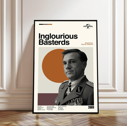 Inglourious Basterds Poster - Midcentury Modern Movie Print