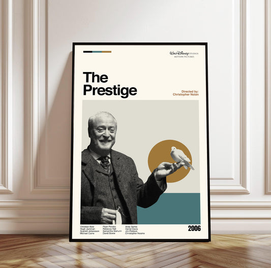 The Prestige Movie Poster: Mid-Century Modern Minimalist Print