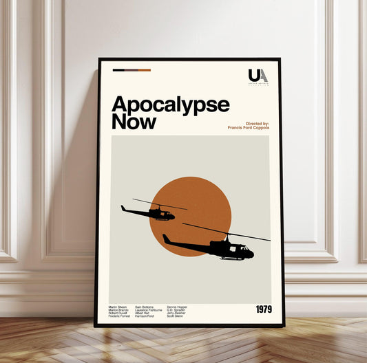 Apocalypse Now Movie Poster: Minimalist Mid-Century Modern Art Print