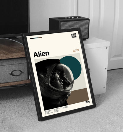 Alien Poster - Movie Poster - Midcentury Modern Art - Minimalist Print - Retro Poster - Vintage Print Art - Wall Art - Gifts for him