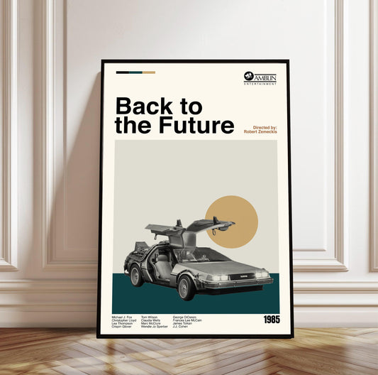 Back to the Future Movie Poster – Midcentury Modern Minimalist Print