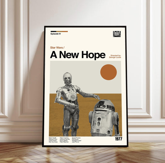 Star Wars: A New Hope - Minimalist Movie Poster Art Print