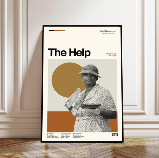 The Help Poster - Movie Poster - Midcentury Modern Art - Minimalist Print - Retro Poster - Vintage Print Art - Wall Art - Gift for him