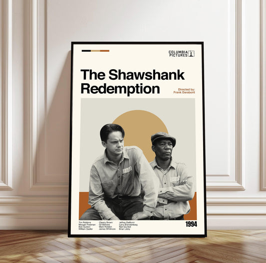 The Shawshank Redemption Poster – Mid-Century Modern Movie Print