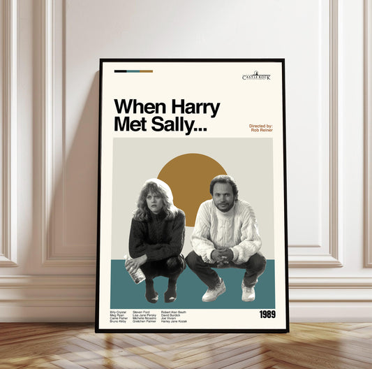 When Harry Met Sally Poster - Movie Poster - Midcentury Modern Art - Minimalist Print - Retro Poster - Vintage Print Art - Gifts for him